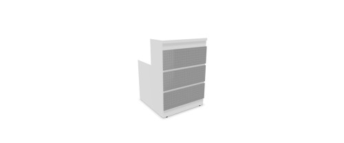 GUEST MODULE H113XW80CM - RIGHT-HAND CORNER MODULE - SA CLADDING - MG TOP