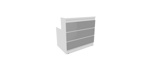 GUEST MODULE H113XW120CM - RIGHT-HAND CORNER MODULE - SA CLADDING - MG TOP