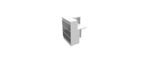 GUEST 90Â° LEFT-HAND CORNER MODULE H113CM SA CLADDING - MG TOP